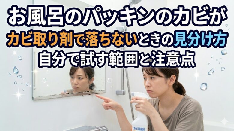 お風呂のパッキンのカビがカビ取り剤で落ちないとき