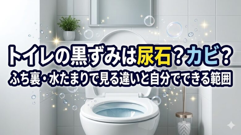 トイレの黒ずみは尿石？カビ？