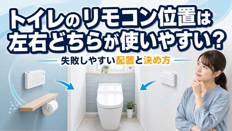トイレのリモコン位置は左右どちらが使いやすい？