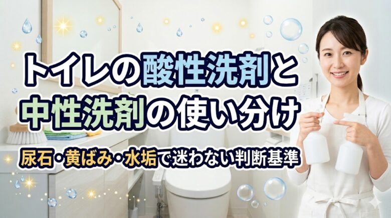 トイレの酸性洗剤と中性洗剤の使い分け
