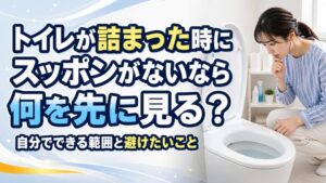 トイレが詰まった時にスッポンがないなら何を先に見る？