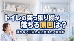トイレの突っ張り棚が落ちる原因