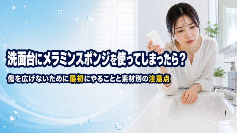 洗面台にメラミンスポンジを使ってしまったら